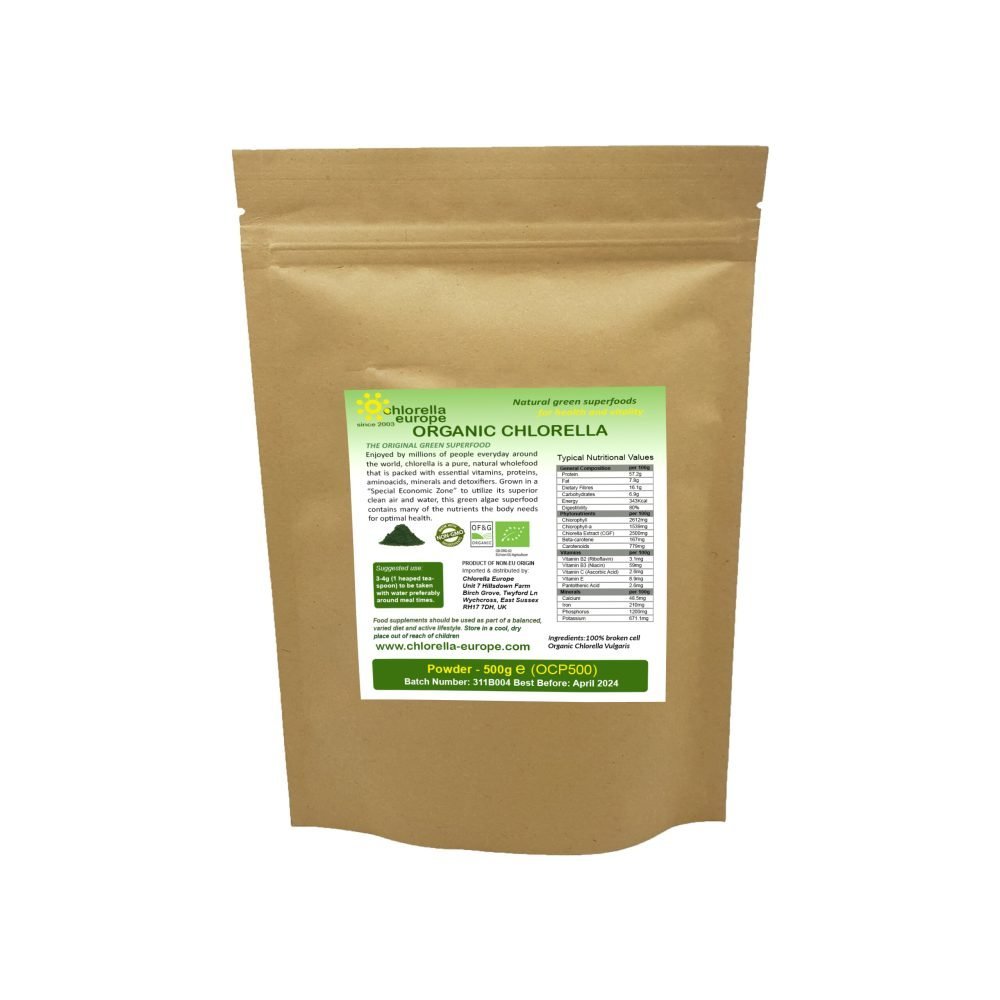 Organic Chlorella Powder - 500g Powder