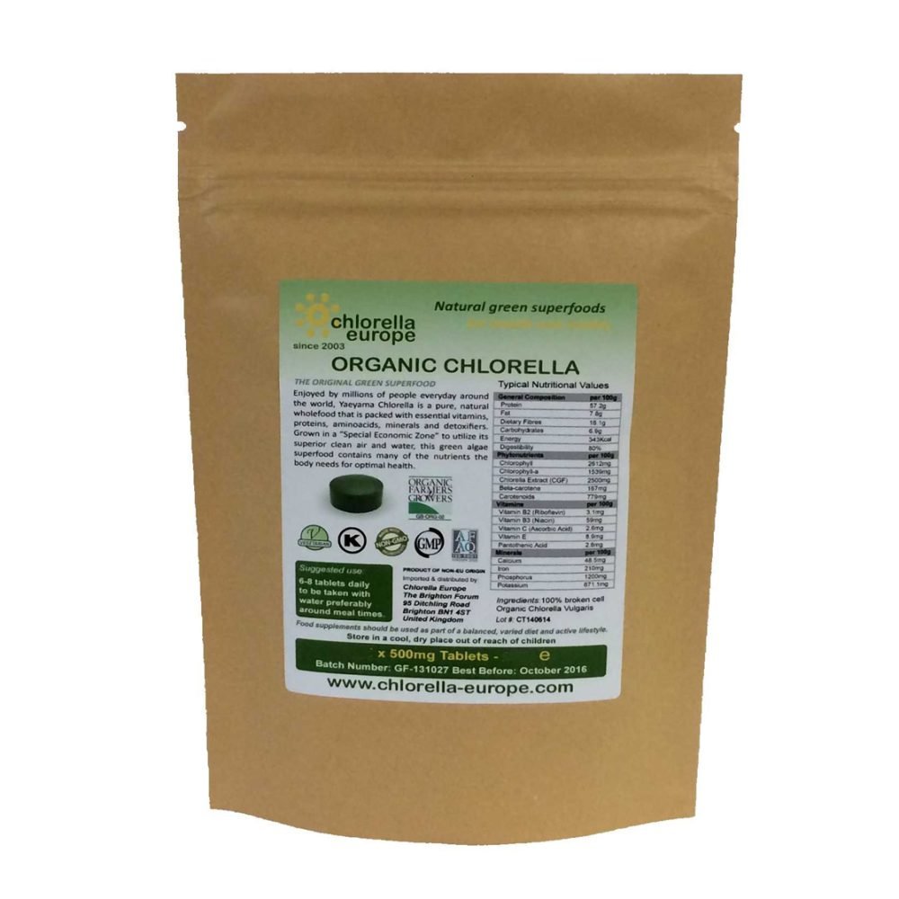 Organic Chlorella Tablets - 500g Tablets